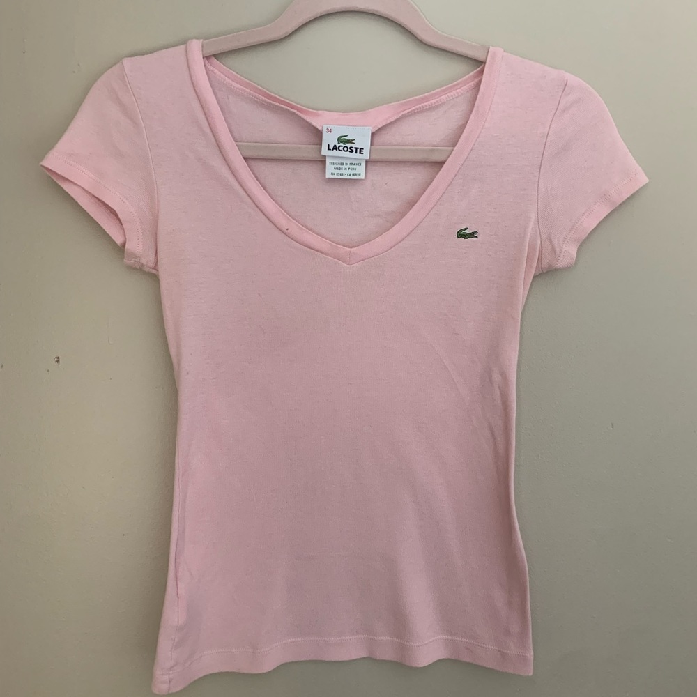 Lacoste Women’s Tee - Baby Pink 34